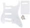IKN SSS 11 Löcher Strat E-Gitarre Pickguard und Rückplatte Set für US/Mexiko Style Standard Strats Modern Style Gitarre Teile 1-lagig weiß