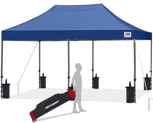 ABCCANOPY Pavillon 3x6M WASSERDICHT Flatpavillon Pop-up Gartenzelt Festzelt,Navyblau