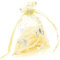 YFZYT 100Stk Tunnelzug Organzabeutel Organzasäckchen Schmetterling Organza Bags Hochzeit Säckchen Bonbonsbeutel Candy Bags mit Drawstring für Geschenke Schmuckaufbewahrung - 11x16cm,Gold B