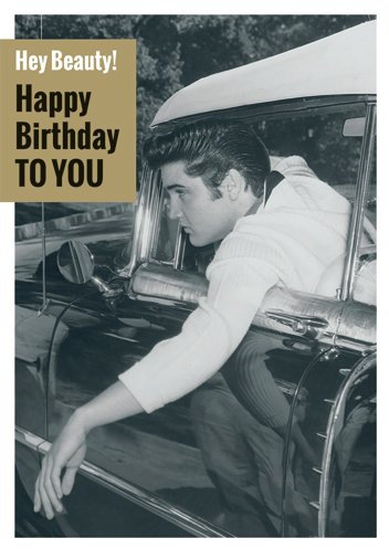 modern times Postkarte ELVIS RESLEY - Motiv: ELVIS PRESLEY HEY BEAUTY!, Anlass: International Geburtstag, Künstler/Verlag 2018 ABG EPE IP LLC elvis.com, Größe: A6