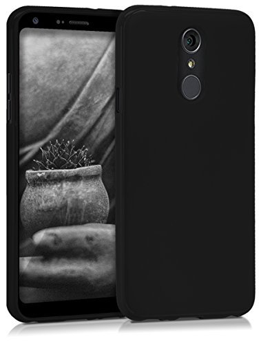 kwmobile Hülle kompatibel mit LG Q7 / Q7+ / Q7a (Alpha) Hülle - weiches TPU Silikon Case - Cover geeignet für kabelloses Laden - Schwarz matt