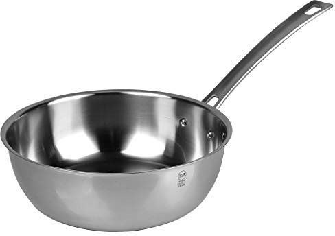Sitram 712037 Sauteuse Horeca R forme conique diam. 24 cm, 3.1 liters, Acier Inoxydable