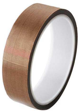GTIWUNG Teflonband, Hochtemperaturband, PTFE Glasgewebeband/Glasklebeband, High Temp Klebeband, Hitzebeständig bis 260°C, Selbstklebend, 25mm x 10m