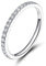 Zakk Eternity Ring Damen Ewigkeitsringe Vorsteckring Schmal Silber 925 Zirkonia Verlobungsringe Eheringe Trauringe Memoire Ring (Silber,52 (16.6))