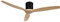 CREATE / WINDCALM DC/Ventilatore da soffitto, nero con pale in legno naturale, 40W, ultrasilenzioso, Ø132 cm