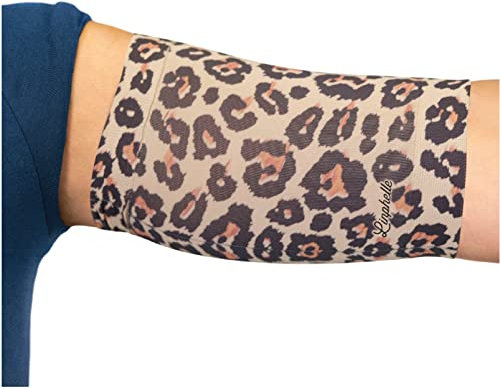 Linphelle PICC line Mikrofaser Coverpicc, Armkatheter-Abdeckband aus atmungsaktivem Design-Gewebe, Arm Sleeve ideal für PICCs, Blutzuckermessgerät und Tattoo-Abdeckung, Leopard, Größe M
