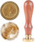 craspire Wachs-Siegel-Stempel, Siegelwachsstempel Ginkgo-Blatt Retro Holzstempel Wachssiegel 25 mm Abnehmbar Messingdichtung Holzgriff Für Umschläge Einladungen Hochzeit Verschönerung Flasche