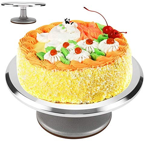 Ejoyous Supporto per torta girevole da 12 pollici, supporto per torta, piatto girevole, piatto girevole per decorare torte per dolci da forno, glassa