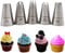 5 Pack Stainless Steel Seamless Piping Icing Tips, Large Piping Nozzle, Cake Decorating Tools for Baker