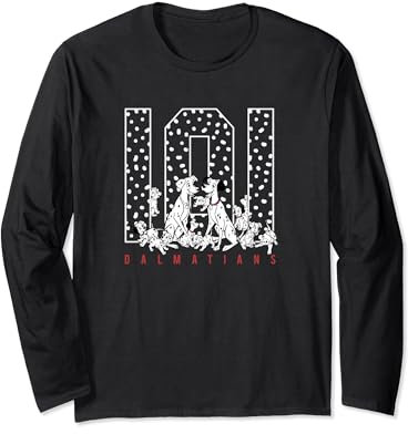 Disney 101 Dalmatians Group Shot Big Spotted Numbers Manche Longue
