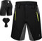 GJDAMFD Gepolsterte Kinder-Fahrradhose mit Polsterung, für Jungen, Teenager, Radfahren, Mountainbike-Shorts, Reißverschlusstaschen, Schwarz, Größe S