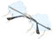STOBOK Randless Wolken Sonnenbrille Vintage Wolkenförmige Brillen Brillen Rahmenlose Wolken Sonnenbrille mit Regenkristallanhänger ( Blau )