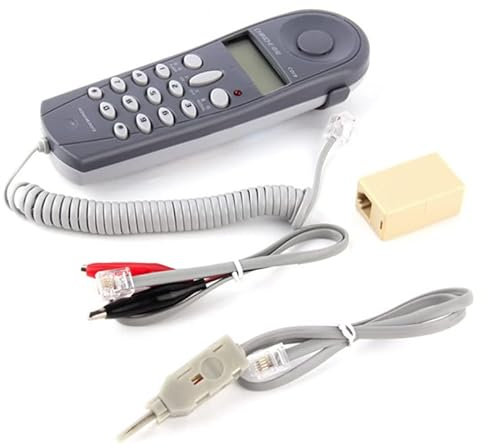 Telephone Phone Line Network Cable Tester Butt Test Tester Lineman Tool Cable Set with Connectors