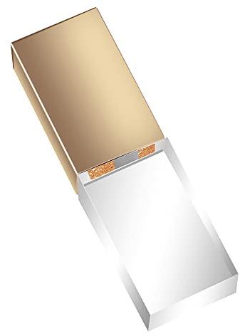 Unidad flash rectangular transparente de 64 GB con luz LED auténtica, resistente al agua, unidad USB para el pulgar, memoria USB de almacenamiento USB, unidad de salto, memoria USB para regalo de boda