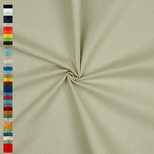 Canvas Stoff Uni Meterware 100% Baumwolle 39 Farben Dekostoff Robust Taschen (037 I Hell Sand)