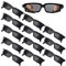 12 Stücke Agent Brille Rückansicht Detektiv Brille Polizei Geheimagent Sonnenbrille Spionagebrille Kostüm Brille Zubehör für Abschlussfeiertage Geburtstagsfeier, Kinder und Erwachsene, Schwarz