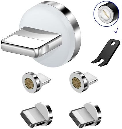 Boffdock 7-Pin i-Products Magnetic Tips,5Pcs 7Pin Fast Charging Magnetic Connector Tips for iProducts Devices without USB Cables