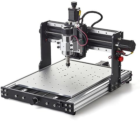 AnoleX Machine de routeur CNC 3030-Evo Pro, entièrement en métal, axe XYZ, guides linéaires en acier avec broche de 300 W, sonde Z, interrupteurs de fin de course, E-stop, idéale pour aluminium,