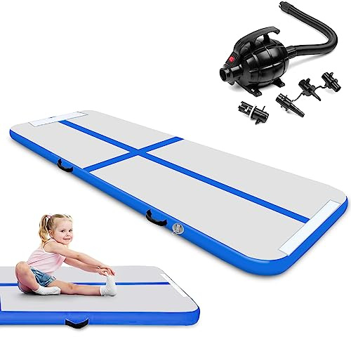 2M/2.5M/3M/4M Inflatable Gymnastics Tumbling Mat 10cm Thickness Air Floor Mat Tumble Track for Home Use/Training/Yoga/Water Fun/Pilates