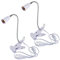 TIMESETL Lampada con Morsetto a Pinza 2Pz 45W Portalampada E27 con Pinza Lampada Flessibile E27 Lampada da Letto Lampada da Tavolo con Morsetto, Collo di Cigno Regolabile a 360°, Senza Lampadine