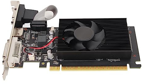 Jectse GT610 Graphics Card, 2GB 64bit Game Graphics Card HDMI PCI Express 1.1 X 16 Professional Desktop Computer Graphics Card for Gaming PC
