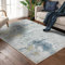 Safunion Teppich Moderne abstrakte Teppiche für Wohnzimmer Schlafzimmer Esszimmer rutschfeste weiche Teppich-Bodenmatte (Abstraktes Grau/Blau/Gold/Mehrfarbig, 160 x 200 cm)
