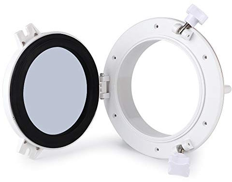 Xiuganpo Ojo de Buey, Abs y CauchoMaterial Ojo de Buey Marino con Vidrio Templado de 4 Mm de Espesor. Ojo de Buey Redondo Antienvejecimiento y Anti Ultravioleta para Ventana de Cielo