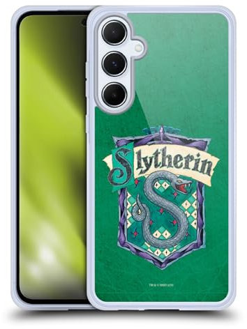 Head Case Designs Offizielle Harry Potter Slytherin Kamm Sorcerer's Stone I Soft Gel Handyhülle Hülle kompatibel mit Samsung Galaxy A55 5G