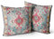 Snylcce 2er Set Boho Kissenbezüge Dekokissen 60 x 60 Samt Soft Kissenbezug Böhmischer Retro Ethno Dekorative Kissenhülle Zierkissenbezüge für Sofa Schlafzimmer Wohnzimmer Zuhause Dekoration Rot Boho