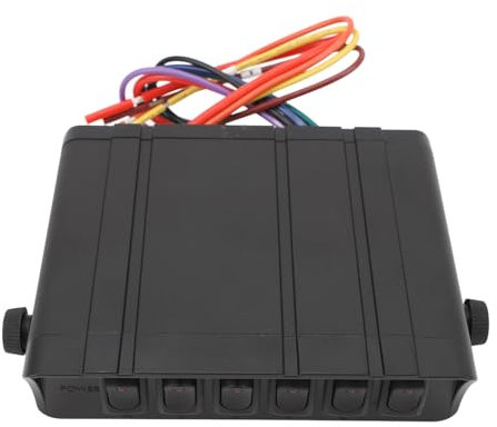 6-Gang-Wippschalterkasten, DC 12 V Bis 24 V, 40 A, SPST-Kippschalter-Panel-Box, EIN/Aus-Schalter, Wippschalter-Panel, Nachtleuchtende Aufkleber für Boote, Autos, Wohnmobile, (Rot)