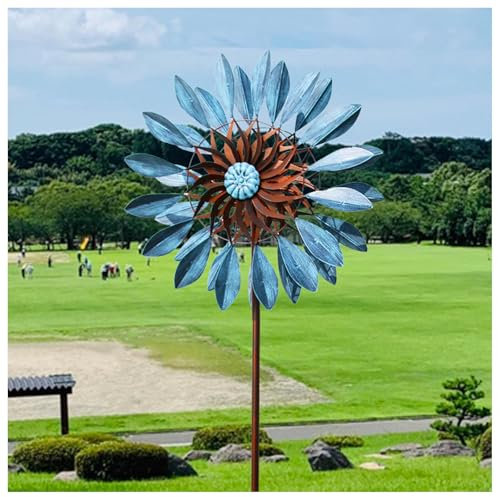 MeLtor WindmüHlen Garten 213cm Groß, WindräDer FüR Den Garten XXL, WindmüHle Metall Wetterfestes Gartendeko