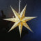 MARELIDA LED Papierstern Samststern Weihnachtsstern Faltstern 40cm 10LED beleuchtet Batteriebetrieb Timer weiß (Weiß, 40cm)