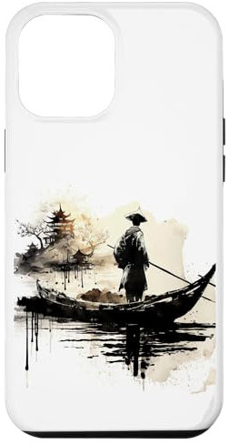 iPhone 12 Pro Max Traditional Japanese Art Sumi-e Ink Painting Watercolor Case