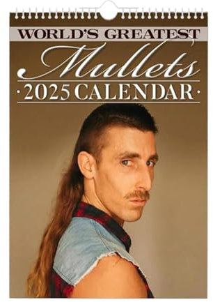 2025 Kalender Mullets, Kalender Der Besten Vokuhilas Der Welt 2025, Vokuhilas Friseur Kalender, Lustiger Mullet Calendar 2025, Niedlich, Genau Die Richtige Größe, Geschenk