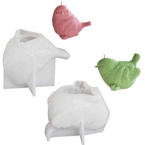 Stabile Silikonform zum Basteln von 3D-Vogel-Ornamenten, tragbares Zubehör für die Herstellung und Gips-Bastelbedarf