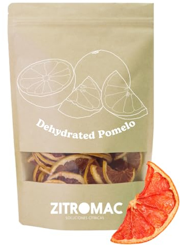 100gr Getrocknete Grapefruit für Cocktails - Getrocknete Früchte ohne Zucker für Cocktails, Dekoration, Süßwaren, Weihnachten, Getränke - 100% Natürliche Getrocknete Scheiben ohne Zusatzstoffe