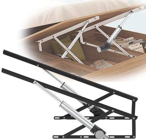 FOELANNE Storage Lift Kit Heavy Duty Bed Storage Lift, 2 STÜCKE Elektrische Heavy Duty for Lagerung Box Bett Sofa Lagerung Platzsparend(Black,150CM)