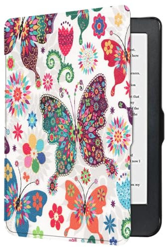 AKLiSa Étui pour e-book Kobo Clara HD (modèle N249) sorti en 2018, avec une coque ultra fine et légère en cuir PU avec fonction veille/réveil automatique (HD)