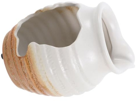 HEMOTON Ökologischer Tontopf Wasserfall Stürze Schwebend Teiche Dekoration Drinnen Für Wasserspender Fisch Wasserbehälter Mit Wasserhahn Brunnen Wasserfontänen Tank Gartenglas Keramik Weiß