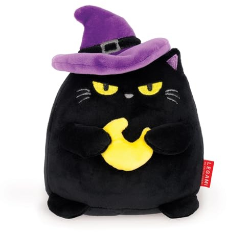 Legami - Peluche Plush Super Soft Halloween!,Tema Kitty, Formato Mini, Sta in Piedi da Solo, Con Carta d'identità, Idea Regalo, 14 x 17 cm
