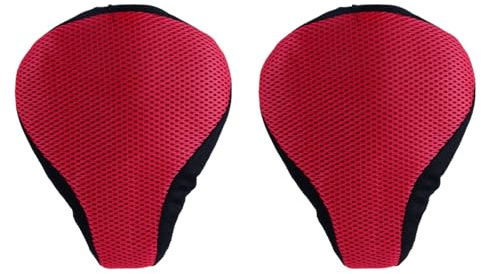 Ausi 2 Stück Fahrradsitzbezug, Fahrradsattelbezüge, Fahrradzubehör, Netzstoff, für Damen und Herren (pink)