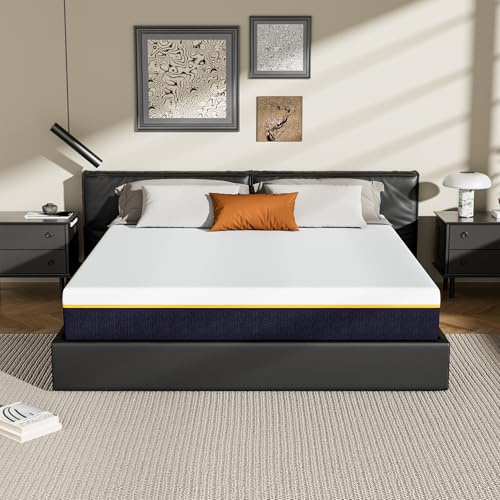 Stanew Matelas à mémoire de Forme 140x200cm Épaisseur 21cm -Double Couche (Mousse Mémoire + Charbon Bambou) avec Housse Lavable