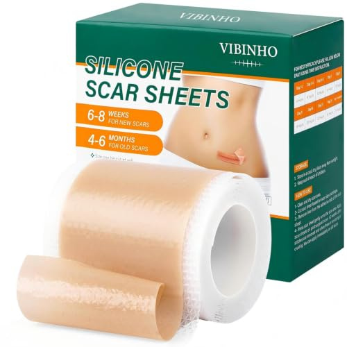 Pansement en Silicone Cicatrice, Silicone Scar Sheets Réutilisable pour Atténuer Les Cicatrices de Césarienne et Des Chéloïdes, Bande enSilicone Contre Les Rides (4 x 300 cm/Rouleau)