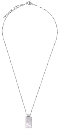 Heideman Halskette Damen Lenya mit Perlmutt-Anhänger Edelstahl | Filigrane Kette mit schimmerndem Anhänger, individuell verstellbare Länge, zeitlos schön, als Geschenk für Freundin