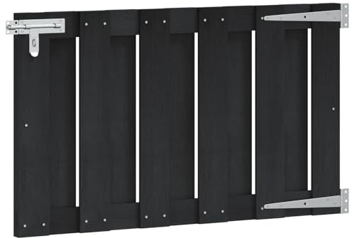 vidaXL Gartentor 100 x 60 cm WPC und Aluminium Schwarz