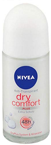 NIVEA Dry Comfort Deo Roll On (50 ml), Antitranspirant für jede Alltagssituation, Deodorant mit 48h Schutz 81611-01000-29