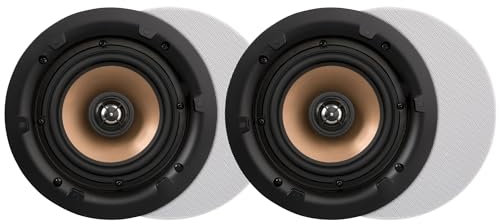 Artsound HPRO525 5,25 Zoll Wand- und Deckenlautsprecher, 10-100 Watt, für Heim, Badezimmer, Küche, Büro, HiFi, mit schwenkbarem Hochtöner, Aluminium-Konus, Ausschnittschablone, rund, 200x80mm, <50m²