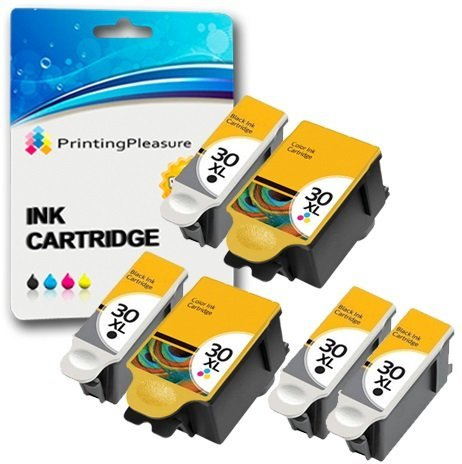 30XL Ink Cartridges,High Capacity Non Oem replacement Compatible for Kodak C100,C110,C115,C300,C310,C315,C330,C360,1.2,3.2,3.2S,Office 2100,2150,2170 AIO,Hero 2.2,3.1,4.2,5.1(2 SETS+2 Black)