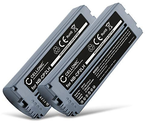 CELLONIC 2X, Batterie pour Imprimante Portable Compatible avec Canon Selphy CP1300, Selphy CP800, Selphy CP1200 (1200mAh, 22.2V)