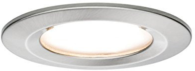 Paulmann 93493 Einbauleuchte LED Coin Nova rund 6,5W Eisen 1er-Set starr 3-Stufen-Dimmbar IP44 spritzwassergeschützt